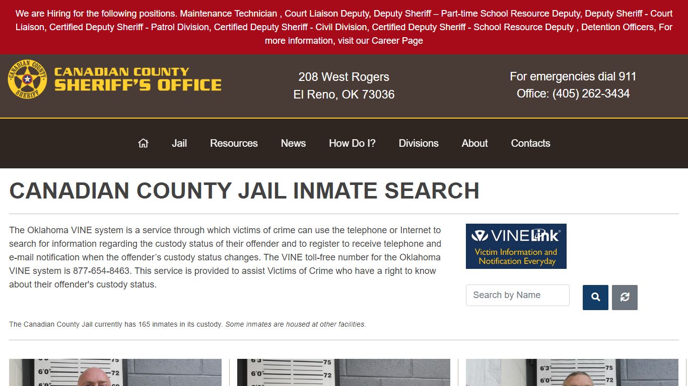 Inmate Search - Canadian County Sheriff's Office